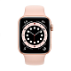 Умные часы Apple Watch Series 6 44mm (корпус из алюминия золотого цвета, спортивный ремешок цвета «розовый песок») 