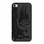 Чехол и защитная пленка для Apple iPhone 4/4S Deppa Art Case Black орел