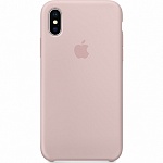 Силиконовый чехол для iPhone X Silicone Case (розовый пудровый)