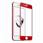 Защитное стекло 3D GLASS для Apple iPhone 7 (красное)