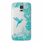 Чехол и защитная пленка для Samsung Galaxy S5 Deppa Art Case Jungle колибри