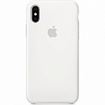 Силиконовый чехол для iPhone X Silicone Case (белый)
