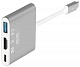 Адаптер USB type C Momax Multi-Media HUB DHC-4 silver