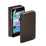 Чехол и защитная пленка для Apple iPhone 5 Deppa  Wallet Cover магнит коричневый