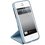 Поворотный флип чехол Macally голубой для iPhone 5, 5s