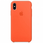 Силиконовый чехол для iPhone X Silicone Case (абрикосовый)