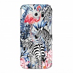 Чехол и защитная пленка для Samsung Galaxy S6 Deppa Art Case Jungle зебры