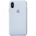 Силиконовый чехол для iPhone X Silicone Case (дымчато-голубой)