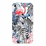 Чехол и защитная пленка для Apple iPhone 4/4S Deppa Art Case Jungle зебры