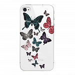 Чехол и защитная пленка для Apple iPhone 4/4S Deppa Art Case Military бабочки 2