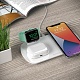 Беспроводная док-станция Deppa 3 в 1 для iPhone, Apple Watch, Airpods, 17,5W (белая)