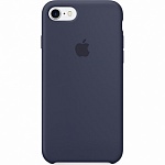 Силиконовый чехол для iPhone 7/iPhone 8 Silicone Case (тёмно-синий)