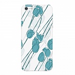 Чехол и защитная пленка для Apple iPhone 5/5S Deppa Art Case Pastel тюльпаны