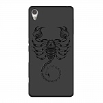Чехол и защитная пленка для Sony Xperia Z3+ Deppa Art Case Black скорпион
