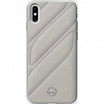 Чехол Mercedes для iPhone XS Max New Organic I Hard Leather Grey