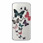 Чехол и защитная пленка для Samsung Galaxy S6 Deppa Art Case Military бабочки 2