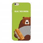 Чехол и защитная пленка для Apple iPhone 6 Plus/6S Plus Deppa Art Case Patriot медведь гармонь