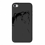 Чехол и защитная пленка для Apple iPhone 4/4S Deppa Art Case Black медведь