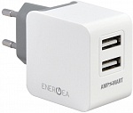 Сетевое зарядное устройство EnergEA Ampcharge, 2 USB, 3.4A, USB-C cabel White