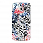 Чехол и защитная пленка для Samsung Galaxy S6 edge Deppa Art Case Jungle зебры