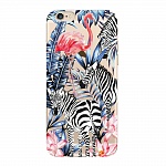 Чехол и защитная пленка для Apple iPhone 6 Deppa Art Case Jungle зебры