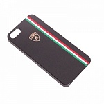 Пластиковый чехол-накладка lamborghini для iPhone 5/5S tricolor-D1 черный