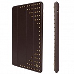 Jison Case Premium Leather кожаный чехол с медными заклепками для iPad 2\3\4 (коричневый)
