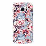 Чехол для Samsung Galaxy S7 edge Deppa Art Case Flowers Голубые цветы