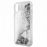 Чехол Guess для Apple iPhone X Glitter Hard PC Silver