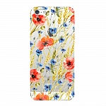 Чехол и защитная пленка для Apple iPhone 5/5S Deppa Art Case Flowers маки и колосья