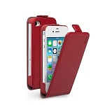 Чехол и защитная пленка для Apple iPhone 4/4S Deppa Flip Cover красный