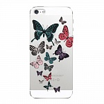 Чехол и защитная пленка для Apple iPhone 5/5S Deppa Art Case Military бабочки 2