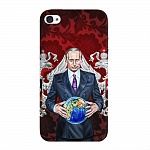 Чехол и защитная пленка для Apple iPhone 4/4S Deppa Art Case Person Путин карта мира