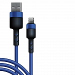 Дата-кабель BoraSCO Silicone USB – Lightning, 3А, 1м (синий)