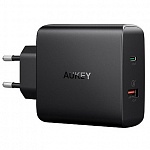 Сетевое зарядное устройство Aukey PA-Y11 two wall plug A + C (QC 3.0 + PD 30W) (черный)