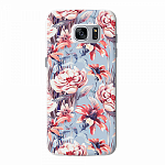 Чехол для Samsung Galaxy S7 Deppa Art Case Flowers Голубые цветы