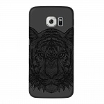 Чехол и защитная пленка для Samsung Galaxy S6 edge Deppa Art Case Black тигр