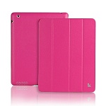 Jison Case Premium Leather кожаный чехол для iPad 2\3\4 (малиновый)