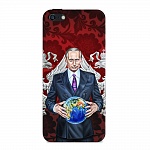 Чехол и защитная пленка для Apple iPhone 5/5S Deppa Art Case Person Путин карта мира