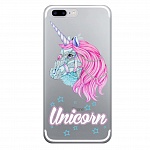 Силиконовый полупрозрачный чехол Olle для iPhone 7 Plus (Unicorn)