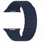 Кожаный ремешок Lyambda Pollux для Apple Watch 38mm\40mm (темно-синий)