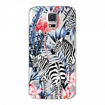 Чехол и защитная пленка для Samsung Galaxy S5 Deppa Art Case Jungle зебры