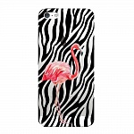 Чехол и защитная пленка для Apple iPhone 5/5S Deppa Art Case Jungle фламинго