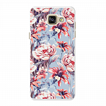Чехол для Samsung Galaxy A5 (2016) Deppa Art Case Flowers Голубые цветы