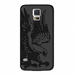 Чехол и защитная пленка для Samsung Galaxy S5 Deppa Art Case Black орел