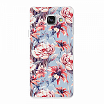 Чехол для Samsung Galaxy A3 (2016) Deppa Art Case Flowers Голубые цветы