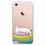 Силиконовый чехол Olle для Apple iPhone 7 (Кошка)