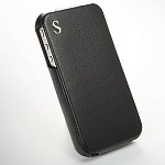 Кожаный чехол для iPhone 4/4S SGP Leather Case illuzion Series black