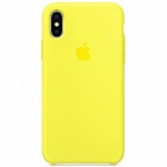Силиконовый чехол для iPhone X Silicone Case (желтый)