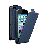 Чехол и защитная пленка для Apple iPhone 5/5S Deppa Flip Cover синий